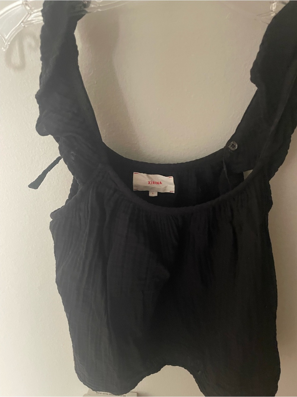 XiRENA Black Cotton Gauze Tank Top